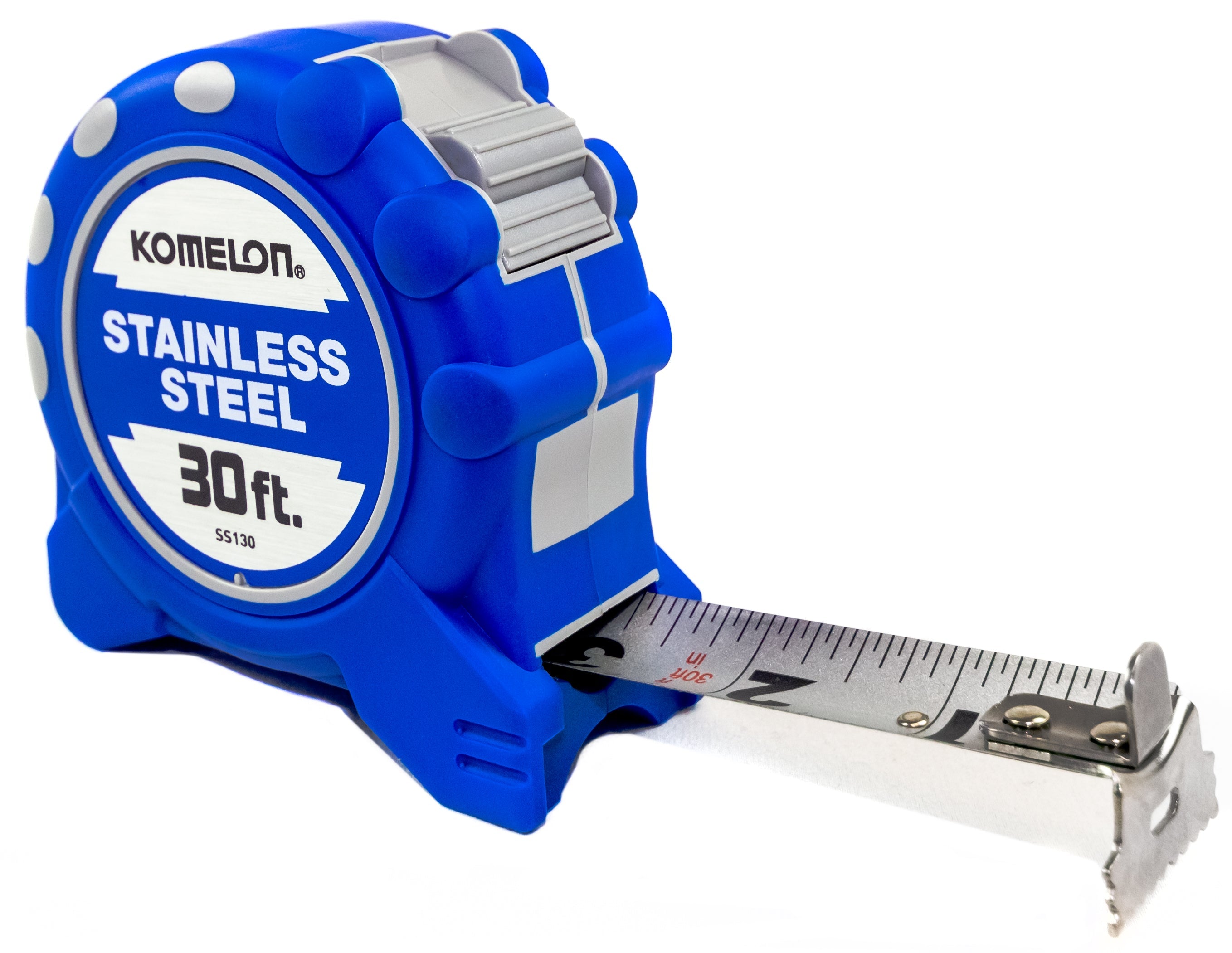 Komelon SS130 30' X 1" Stainless Steel Gripper Tape Measure - Edmondson Supply