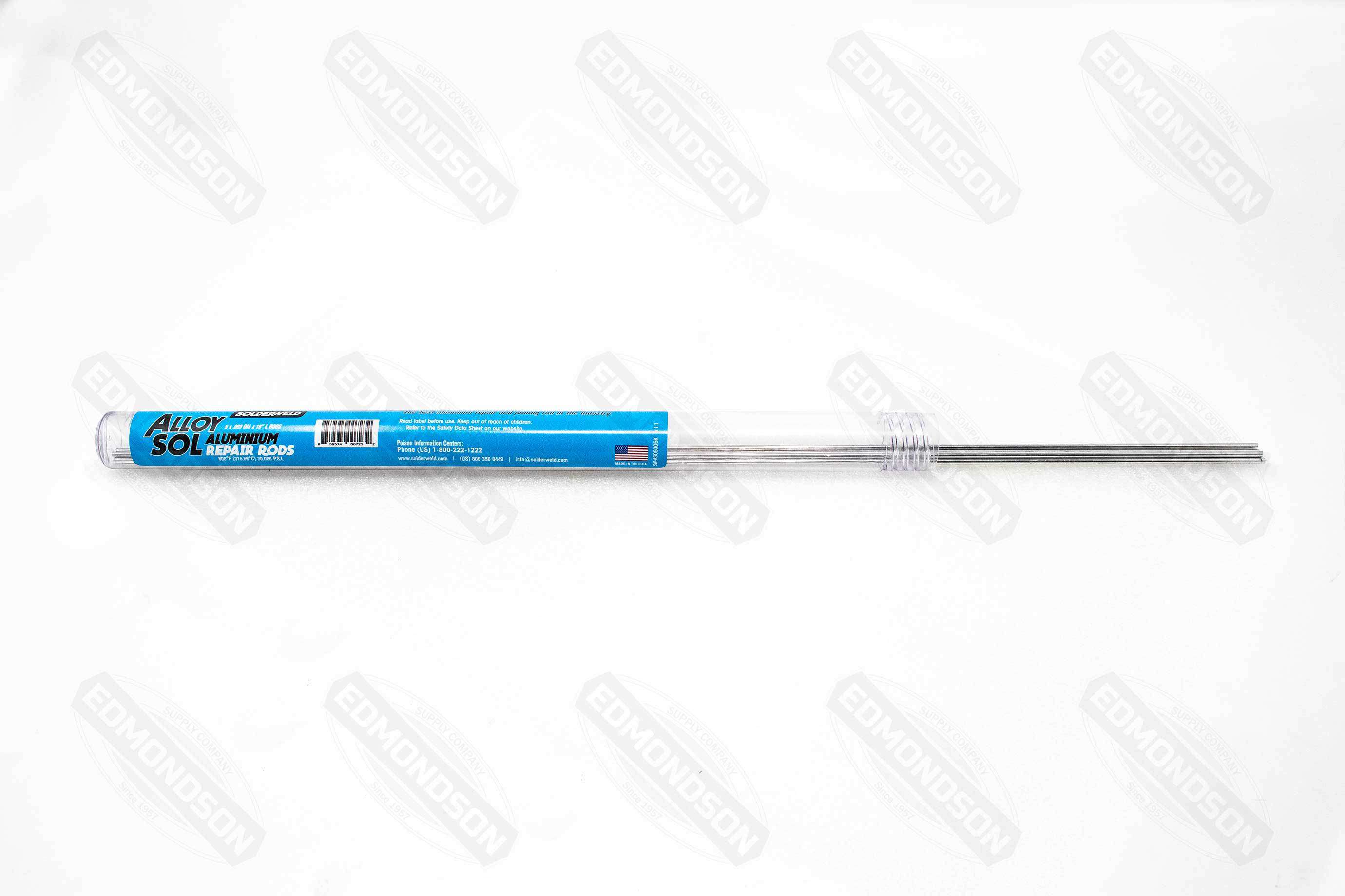 SolderWeld SW-AS09305K Alloy Sol Aluminum Repair and Joining Rods, 5 Rod Pack - Edmondson Supply
