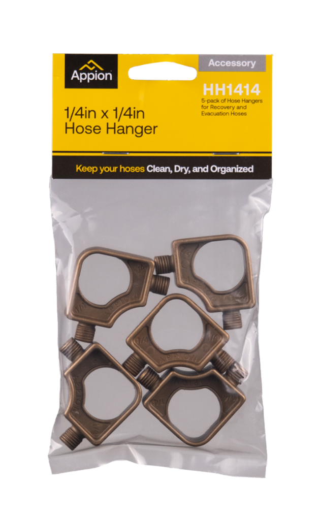 Appion HH1414 MegaFlow Hose Hanger - 5 Pack of 1/4in FL to 1/4in FL Fittings - Edmondson Supply