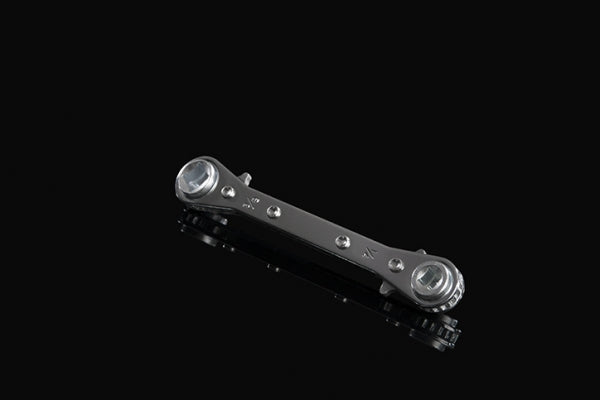 Hilmor 1839045 SWLR Service Wrench - Straight - 1/2" x 9/16" HEX 3/16" x 1/4" sq. - Edmondson Supply