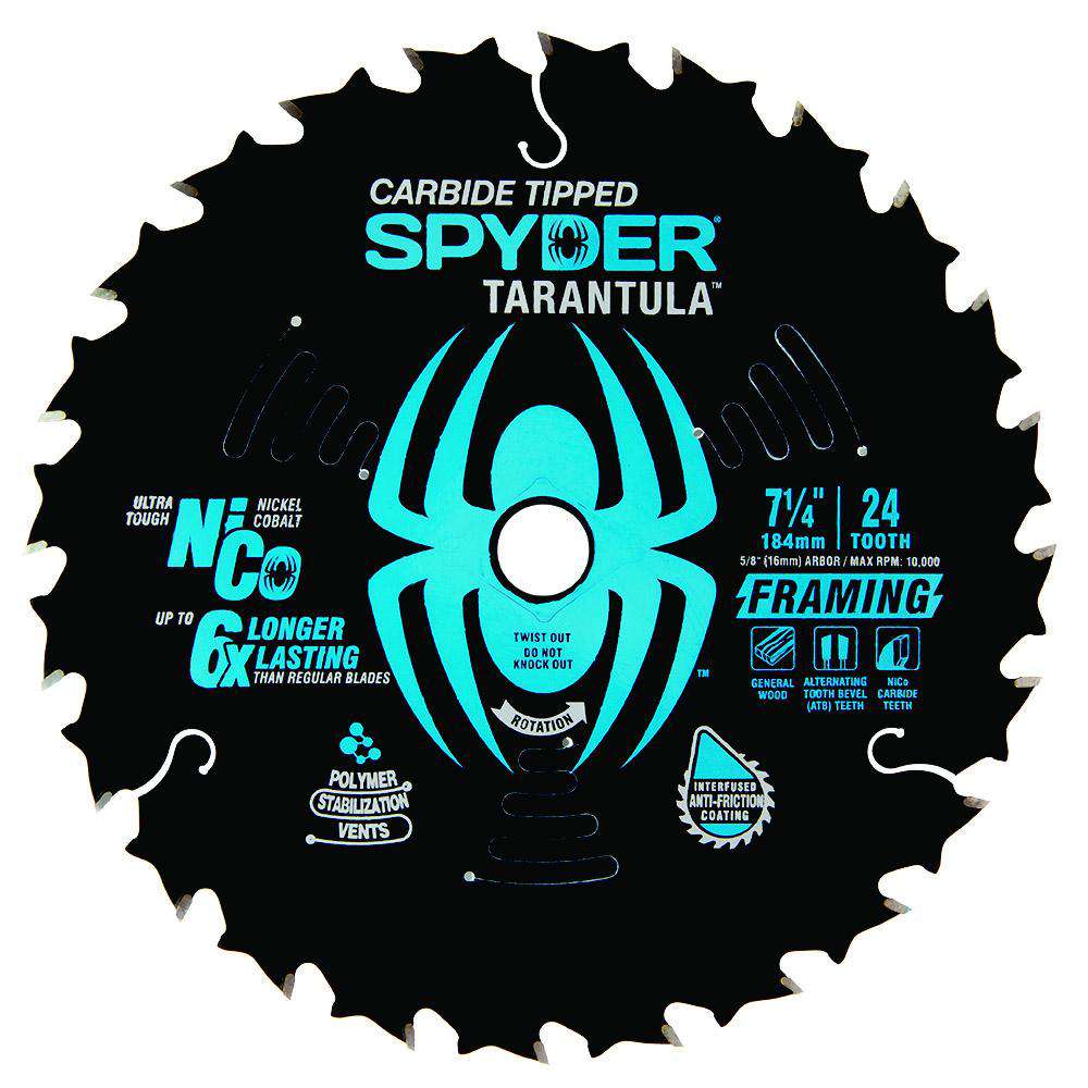 Spyder 13002 Spyder 7-1/4in, 24T, Framing 10pc Pro Pack