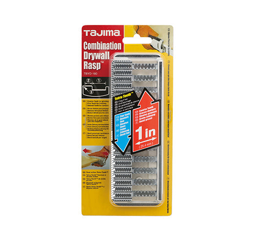 Tajima TBYD-180 Combination Drywall Rasp, Bi-Directional Tetra-Teeth, 7 in - Edmondson Supply