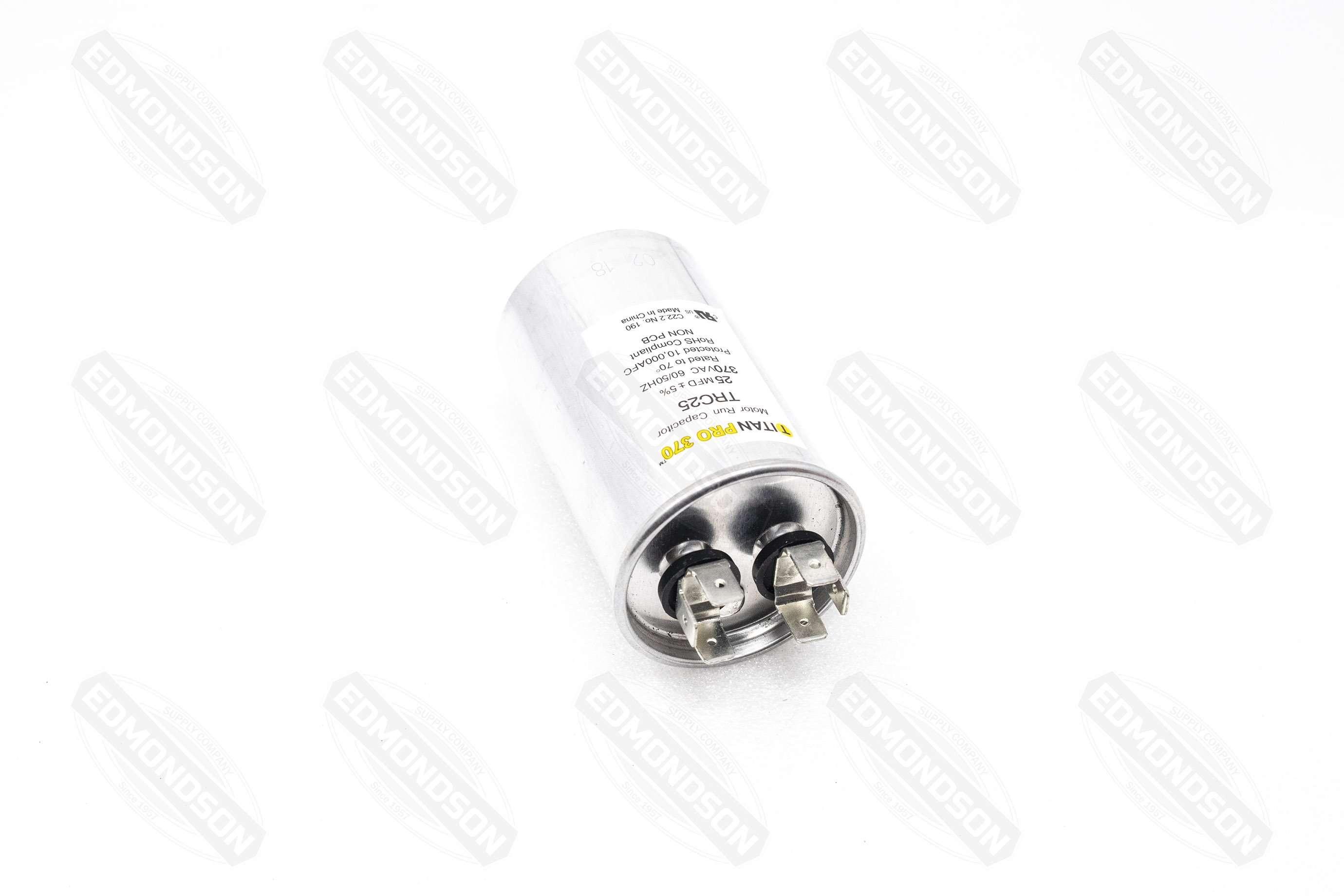 Packard TRC25 TITAN PRO Run Capacitor 25 MFD 370 Volt Round - Edmondson Supply