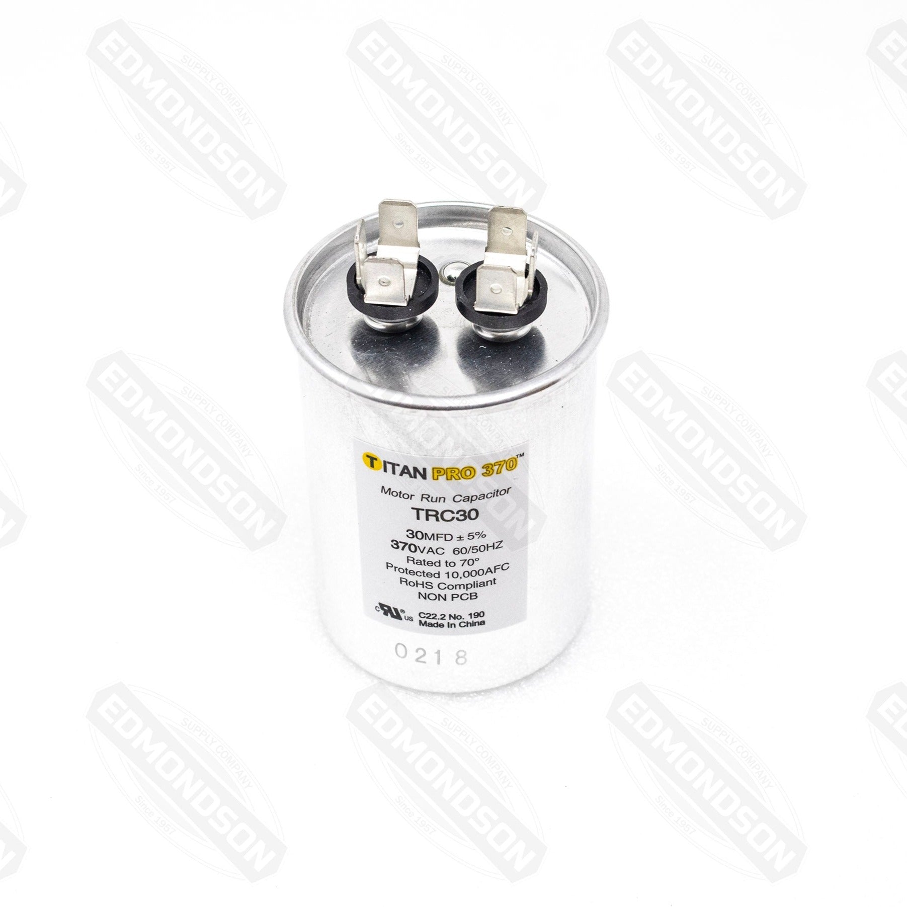 Packard TRC30 TITAN PRO Run Capacitor 30 MFD 370 Volt, Round - Edmondson Supply