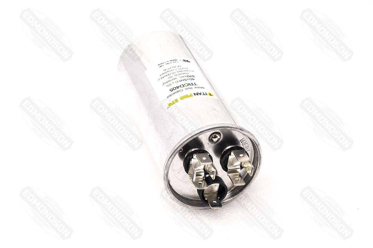 Packard Titan PRO TRCD405 Run Capacitor 40+5 MFD 370 Volt Round - Edmondson Supply