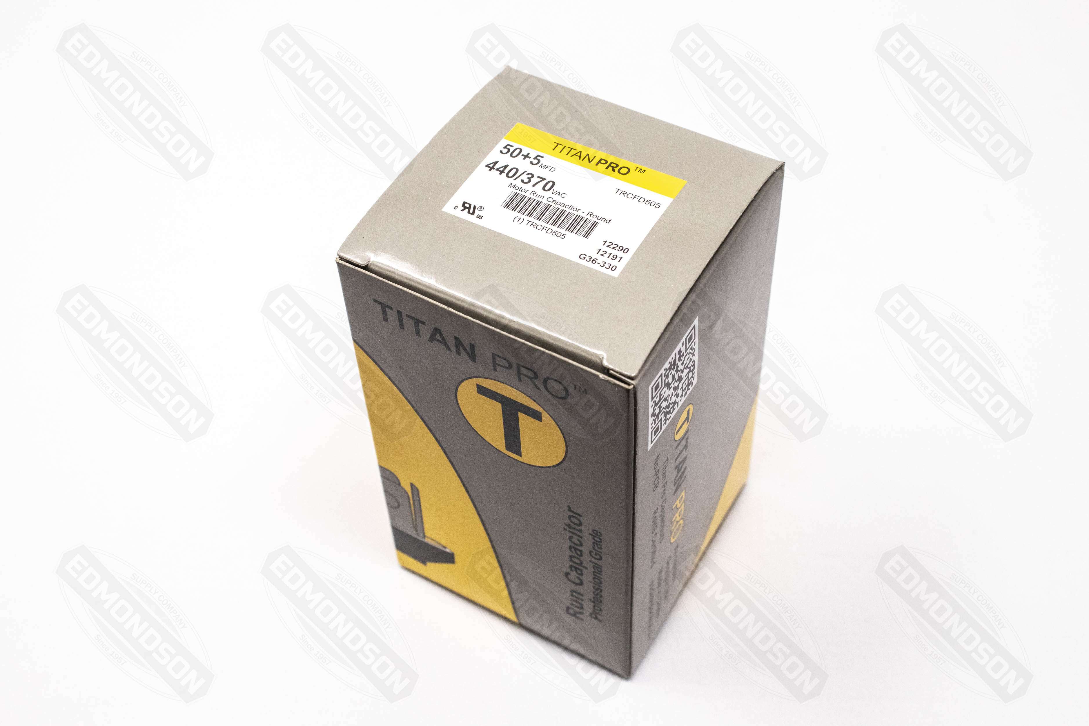 Packard TRCFD505 TITAN PRO Run Capacitor 50+5 MFD 440/370 Volt Round - Edmondson Supply