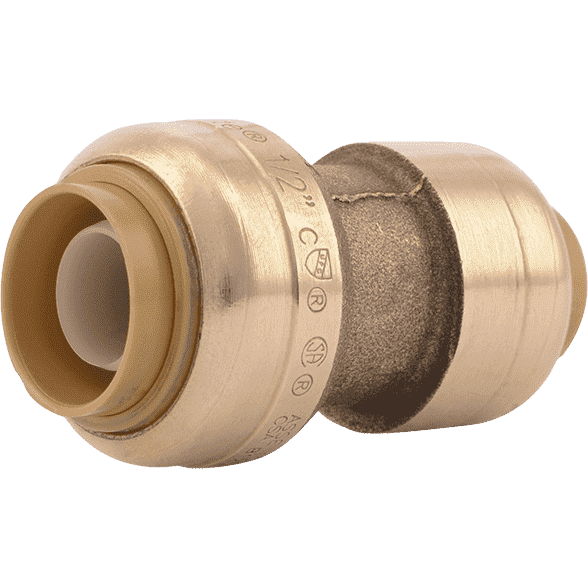 SharkBite U009LF 3/8" (1/2" OD) x 1/2" Brass Push Reducing Coupling - Edmondson Supply