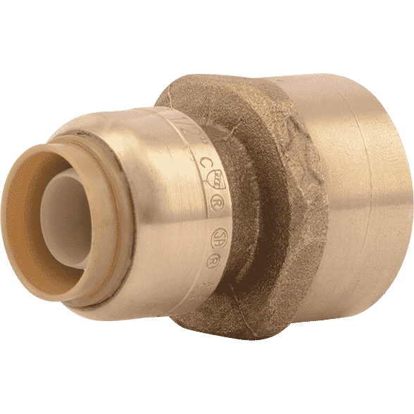 Sharkbite U068LF 1/2" x 3/4" FNPT Reducing Brass Push Female Adapter - Edmondson Supply