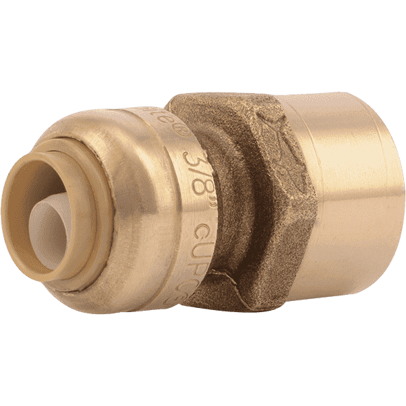 Sharkbite U070LF 3/8 " (1/2" OD) x 1/2" FNPT Reducing Brass Push Female Adapter - Edmondson Supply