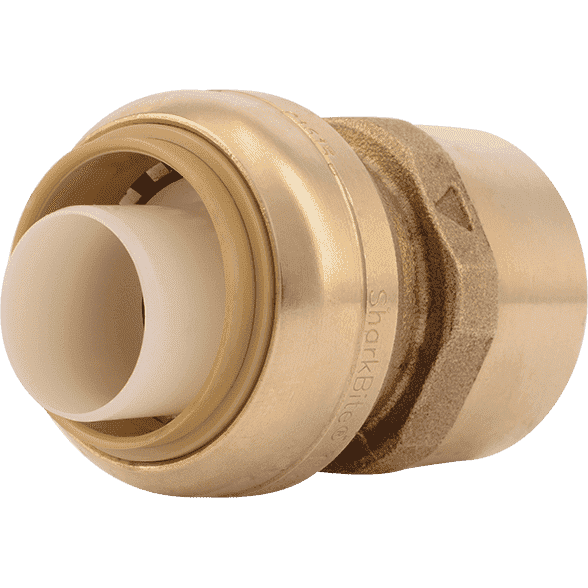 Sharkbite U094LF 1" x 1" FNPT Straight Brass Push Female Adapter - Edmondson Supply