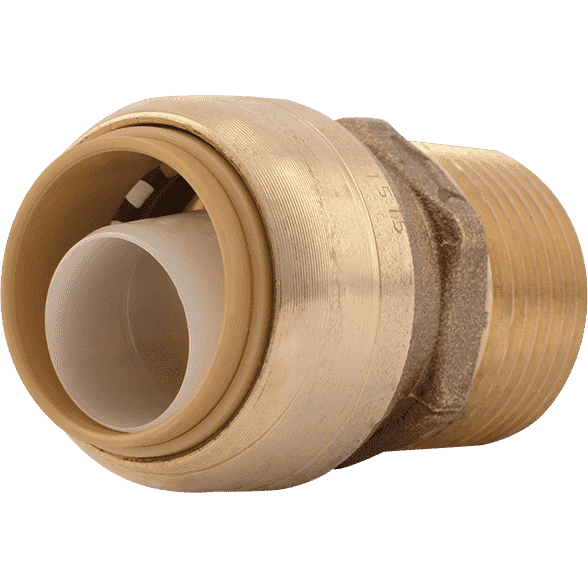 Sharkbite U134LF 3/4 " x 3/4" MNPT Straight Brass Push Male Adapter - Edmondson Supply