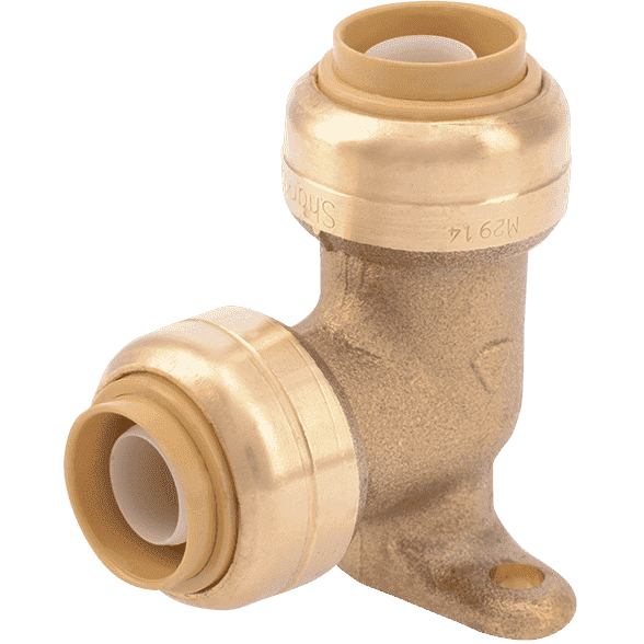 SharkBite U249LF 1/2" x 1/2" Drop-Ear Brass Push 90° Elbow - Edmondson Supply