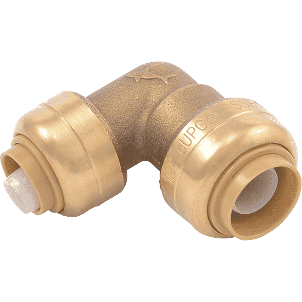 SharkBite U272LF 1/2"  x 3/8" (1/2" OD) Brass Push Reducing Elbow - Edmondson Supply