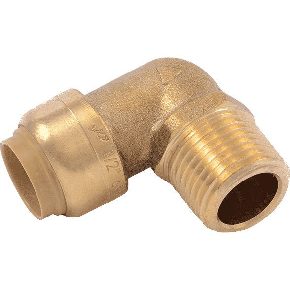 SharkBite U280LF 1/2"  x 1/2" MNPT Brass Push Male Adapter Elbow - Edmondson Supply