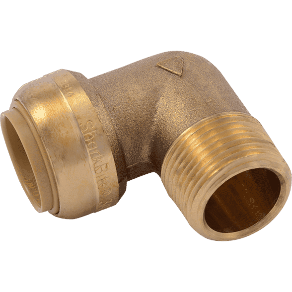 SharkBite U286LF 3/4"  x 3/4" MNPT Brass Push Male Adapter Elbow - Edmondson Supply