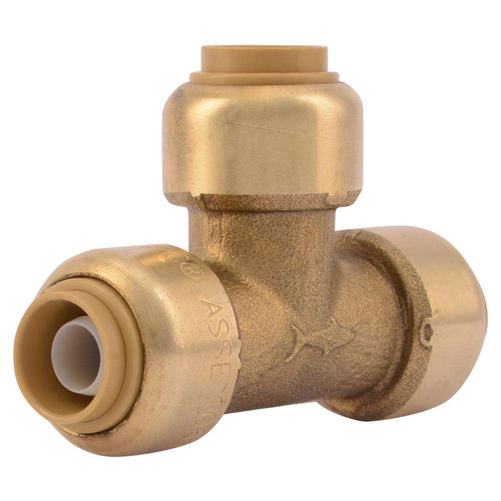 SharkBite U360LF  3/8" (1/2" OD) x 3/8" (1/2" OD) x 3/8" (1/2" OD) Brass Push Tee - Edmondson Supply