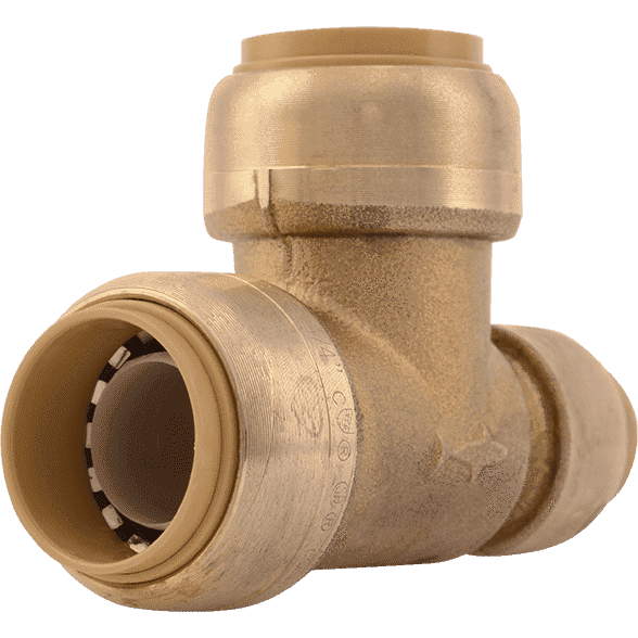 SharkBite U444LF 3/4" x 1/2" x 3/4"  Brass Push Reducing Tee - Edmondson Supply
