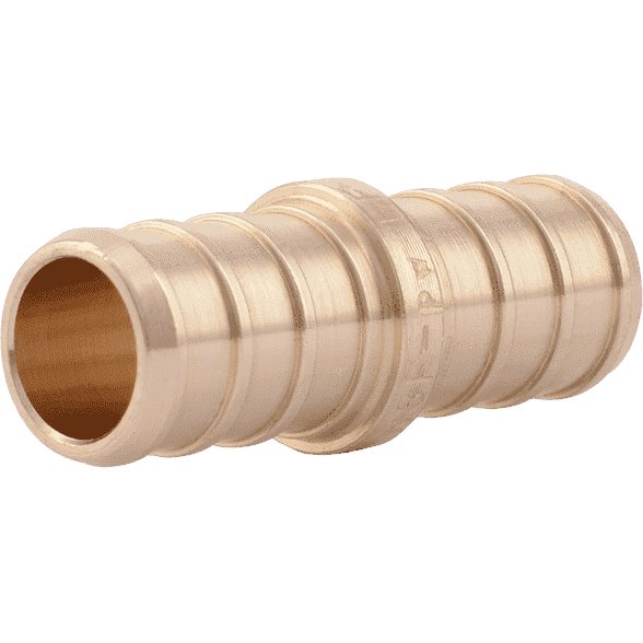 SharkBite UC008LF 1/2" x 1/2" Brass PEX Crimp Coupling - Edmondson Supply