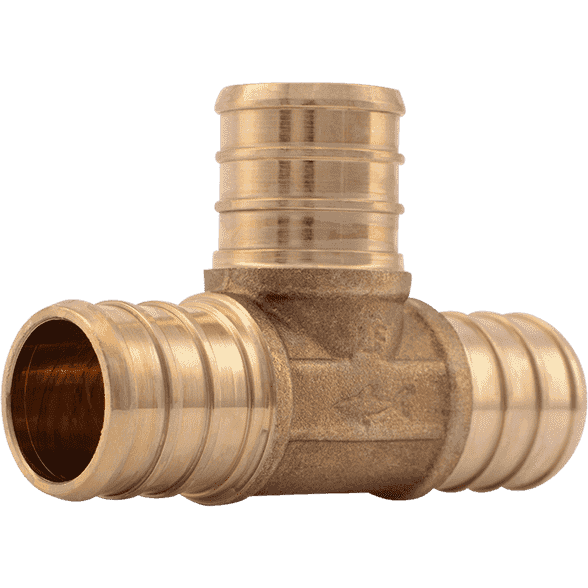 SharkBite UC370LF 3/4" x 3/4" x 3/4" Brass PEX Crimp Tee - Edmondson Supply
