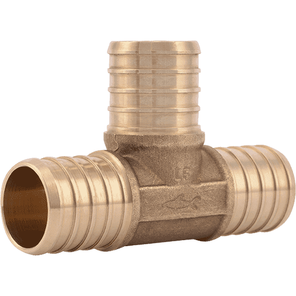 SharkBite UC374LF 1" x 1" x 1" Brass PEX Crimp Tee - Edmondson Supply