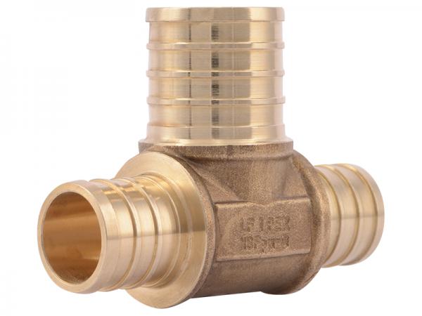 SharkBite UC413LF 3/4" x 3/4" x 1" Brass PEX Crimp Reducing Tee - Edmondson Supply