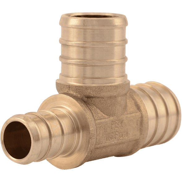 SharkBite UC444LF 3/4" x 1/2" x 3/4" Brass PEX Crimp Reducing Tee - Edmondson Supply