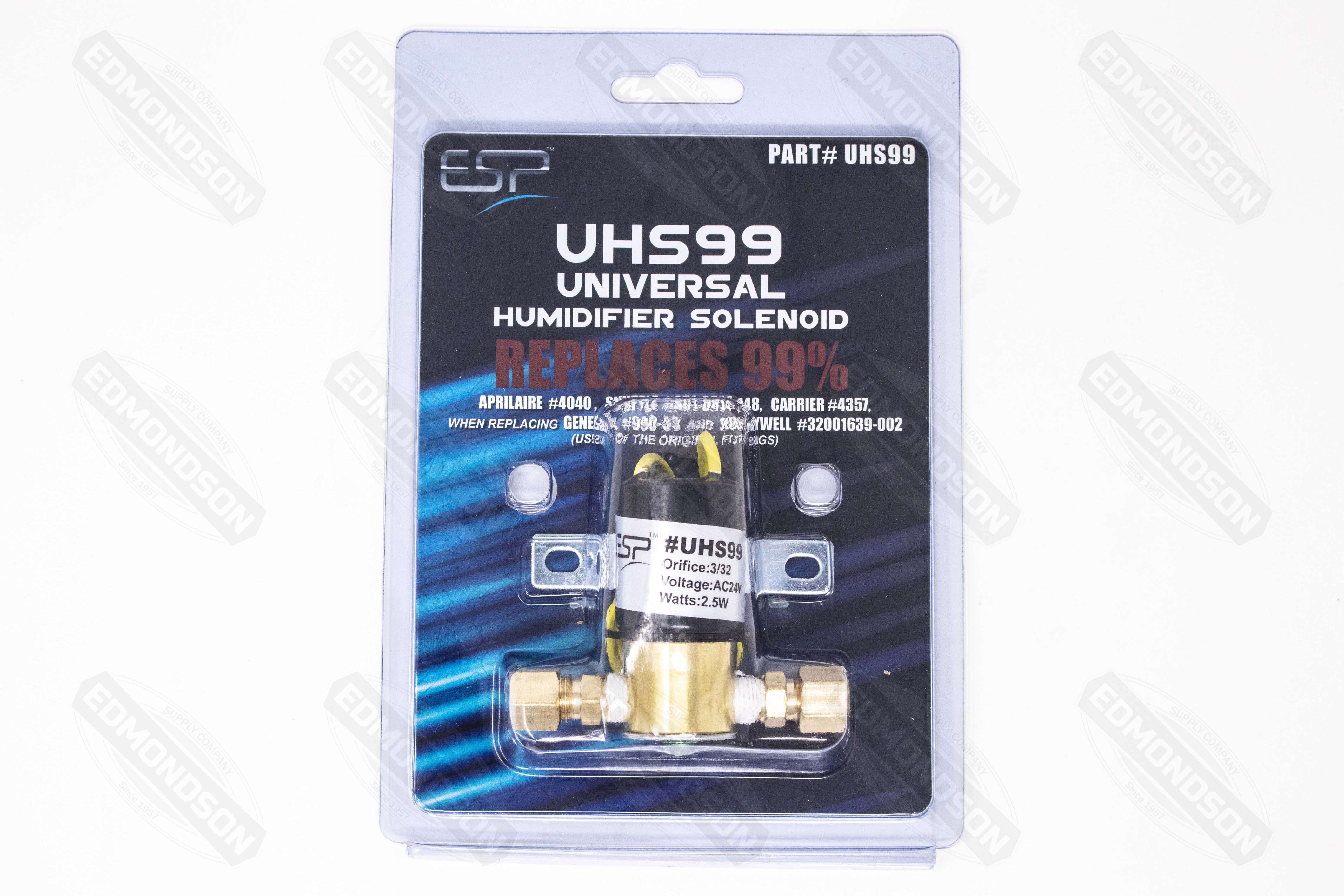 ESP UHS99 24V Universal Humidifier Solenoid - replaces Aprilaire, General, Honeywell, Skuttle - Edmondson Supply