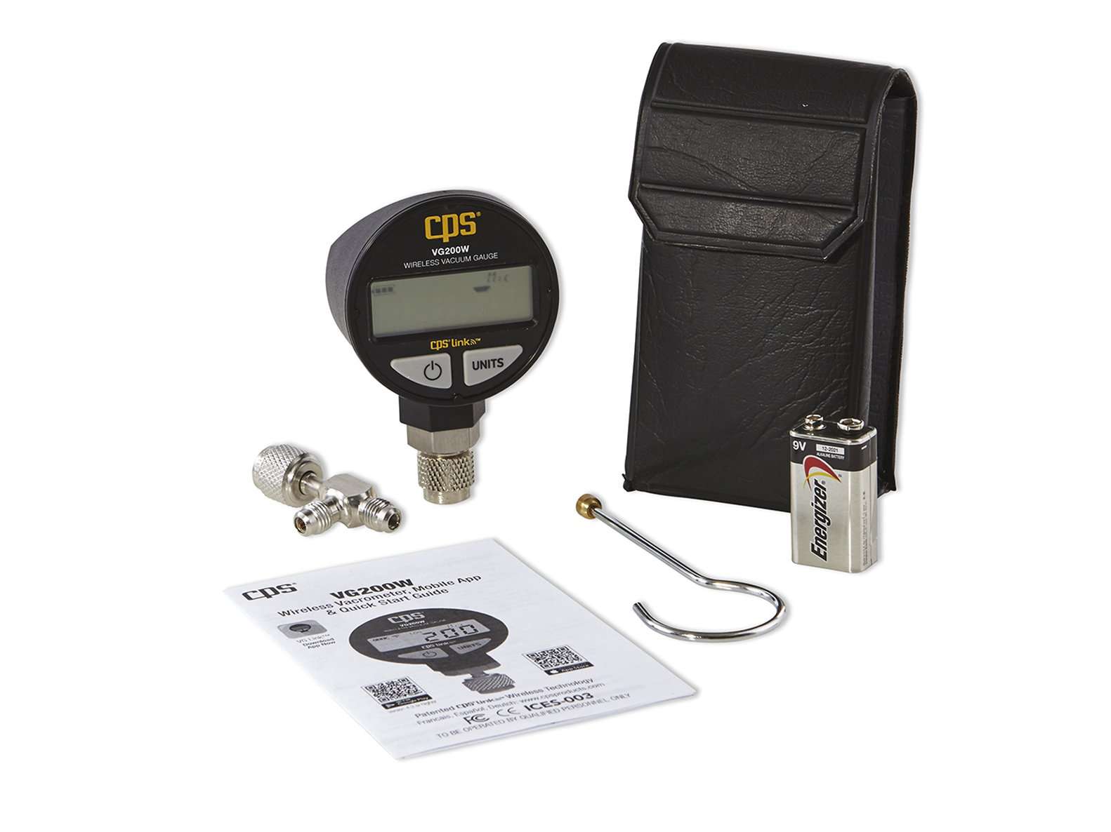 CPS® VG200W Vacrometer® Wireless Digital Micron Vacuum Gauge - Edmondson Supply