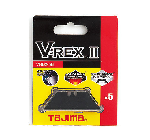 Tajima VRB2-5B V-REX™ II, Premium Tempered Steel Utility Knife Blades, 5-Blade Pack - Edmondson Supply