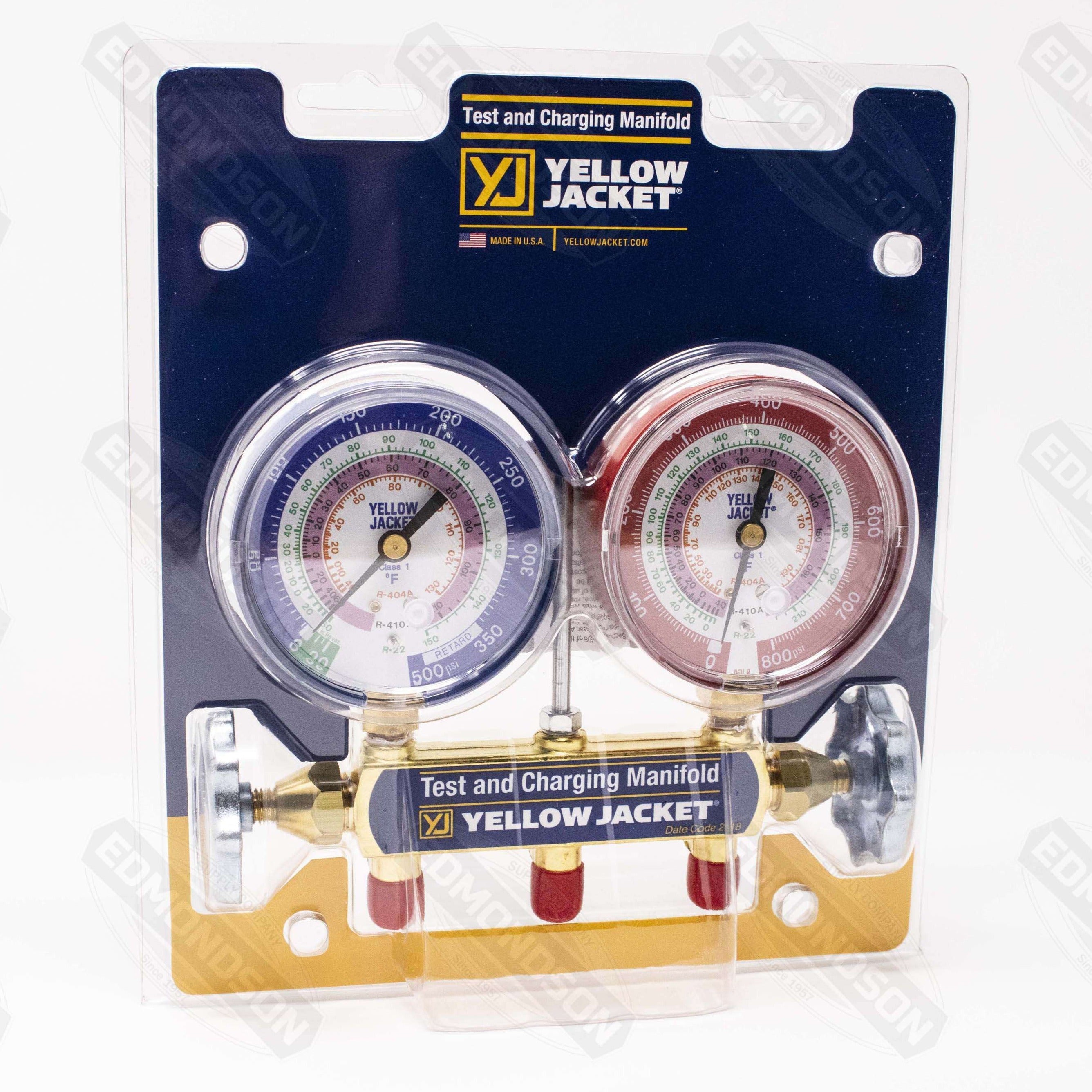 Ritchie Yellow Jacket 42001 Series 41 Manifold Only - R-22 / 404a / 410a - Edmondson Supply