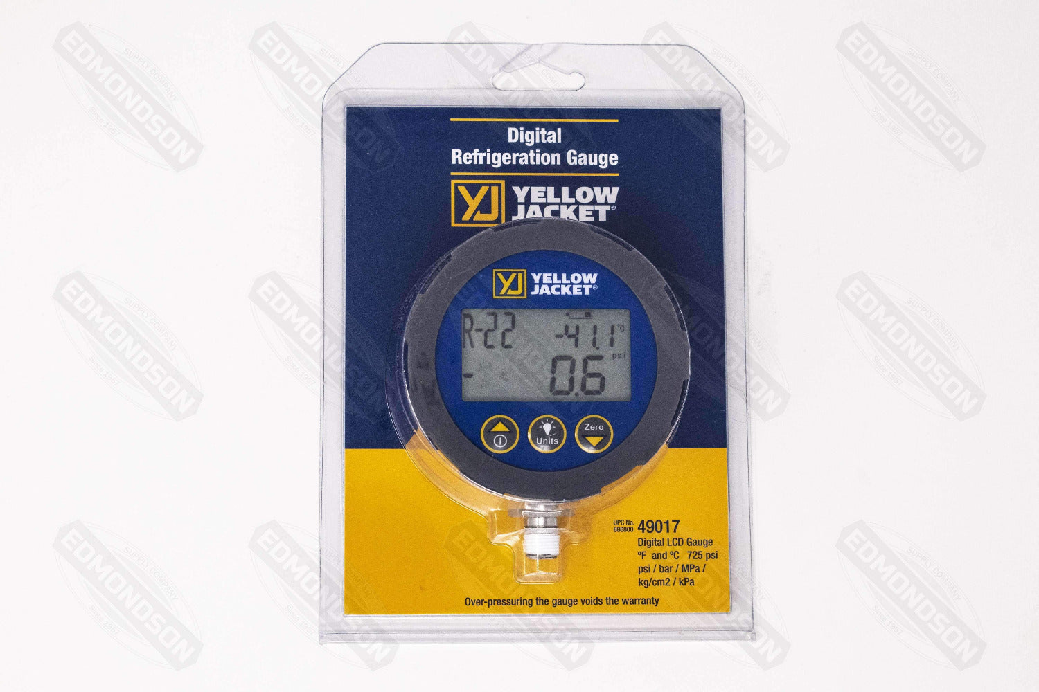 Yellow Jacket 49017 Series 41 Digital Manifold Replacement Gauge - Edmondson Supply