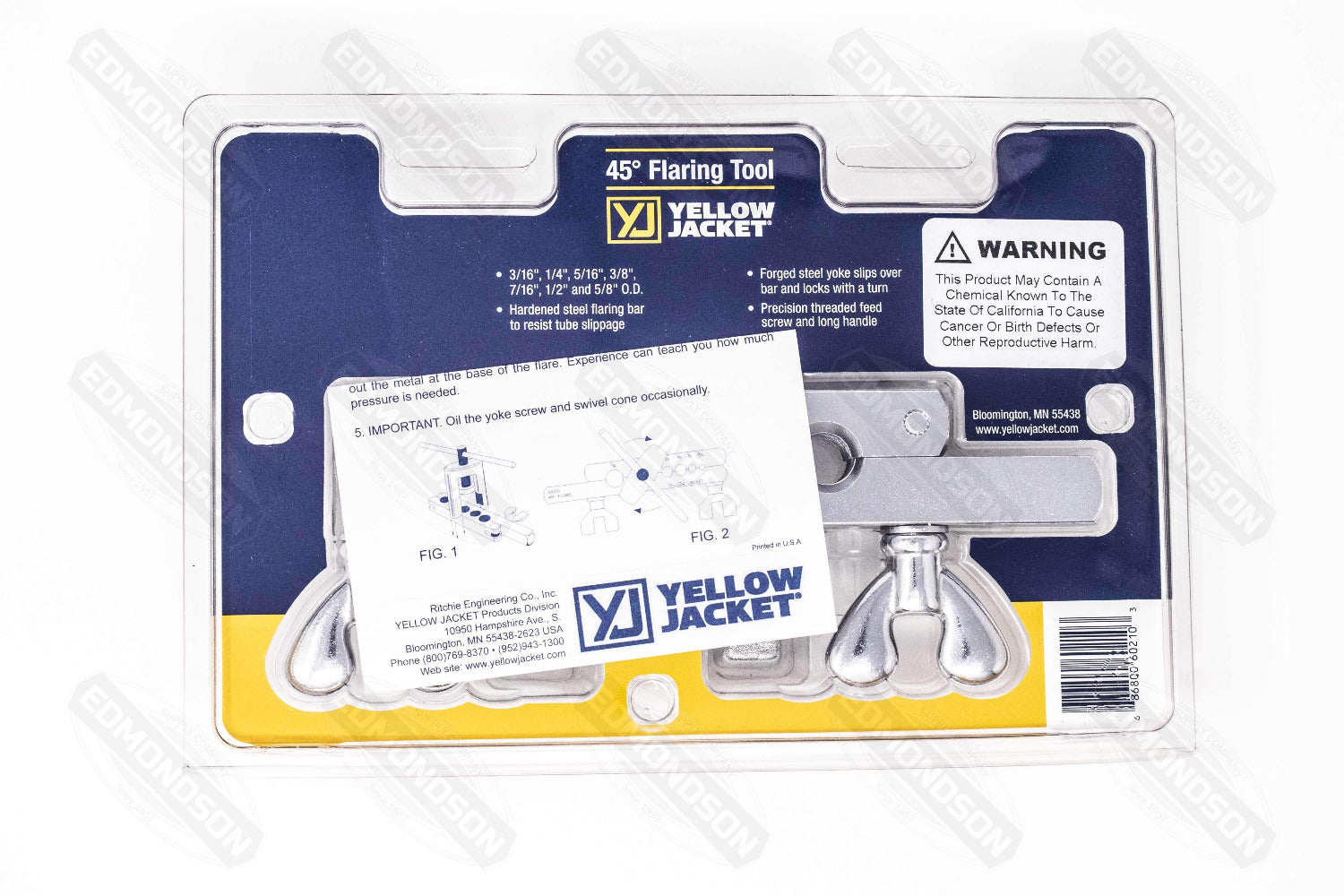 Ritchie Yellow Jacket 60210 Heavy-Duty 45° Flaring Tool 3/16" to 5/8" - NEW - Edmondson Supply