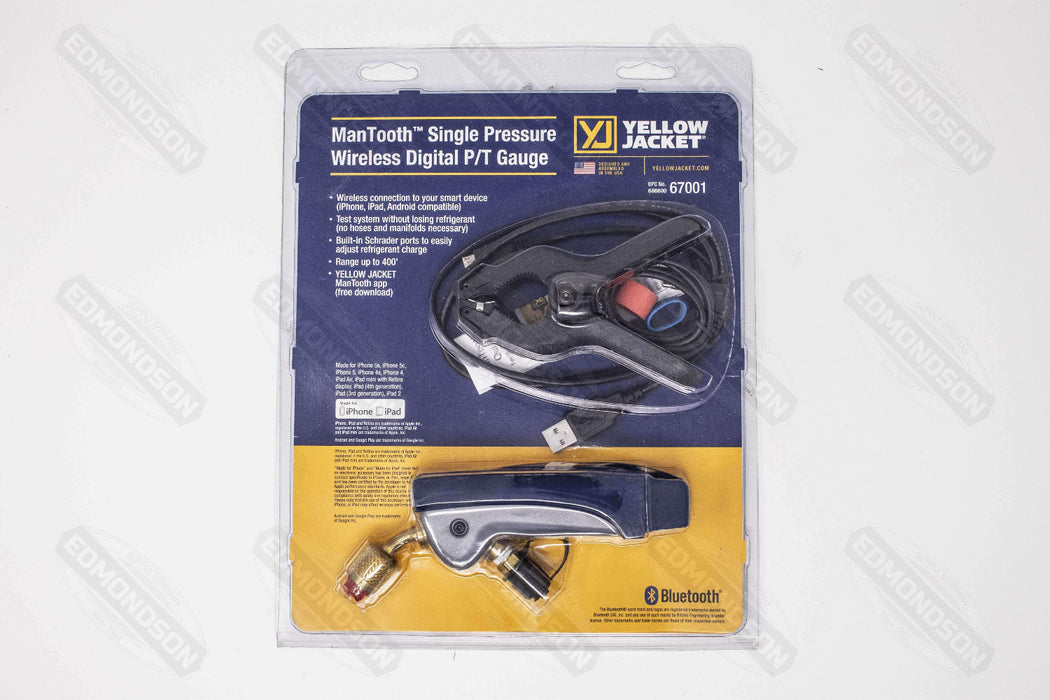 Yellow Jacket 67001 ManTooth™ Single Pressure Wireless Digital P/T Gauge - Edmondson Supply