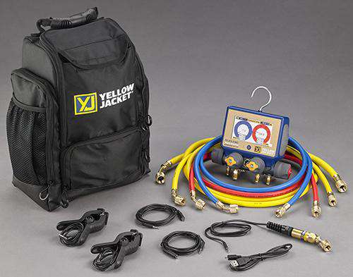 Yellow Jacket 40870 P51-870 TITAN™ Digital Manifold Kit w/Hoses and Backpack - Edmondson Supply