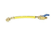 Yellow Jacket 25002 9" FLEXFLOW™ 1/4" Adaper Hose with Ball Valve - Yellow - Edmondson Supply