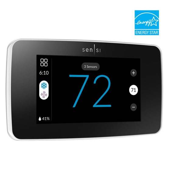 Emerson 1F96U-42WF Sensi™ Touch 2 Wi-Fi Smart Thermostat, Programmable,  4 Heat - 2 Cool, White