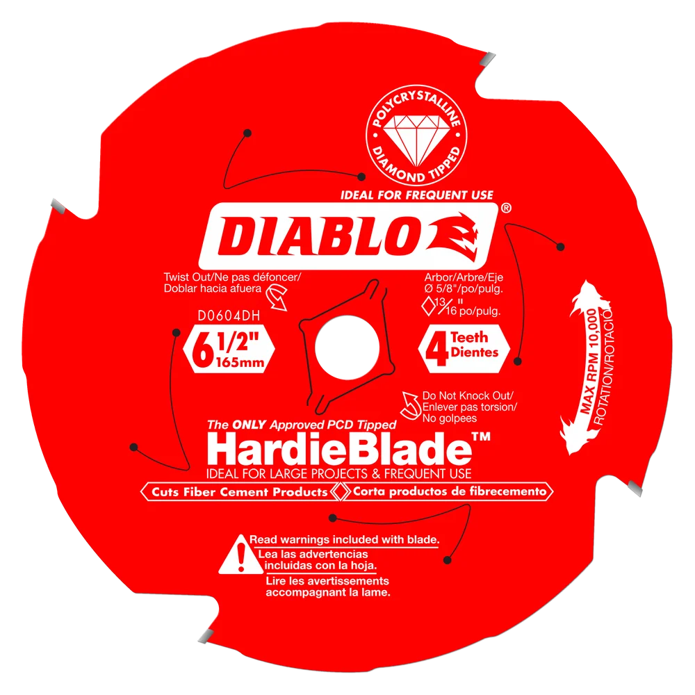 Diablo Tools D0604DH 6-1/2 in. x 4 Tooth Fiber Cement - Edmondson Supply