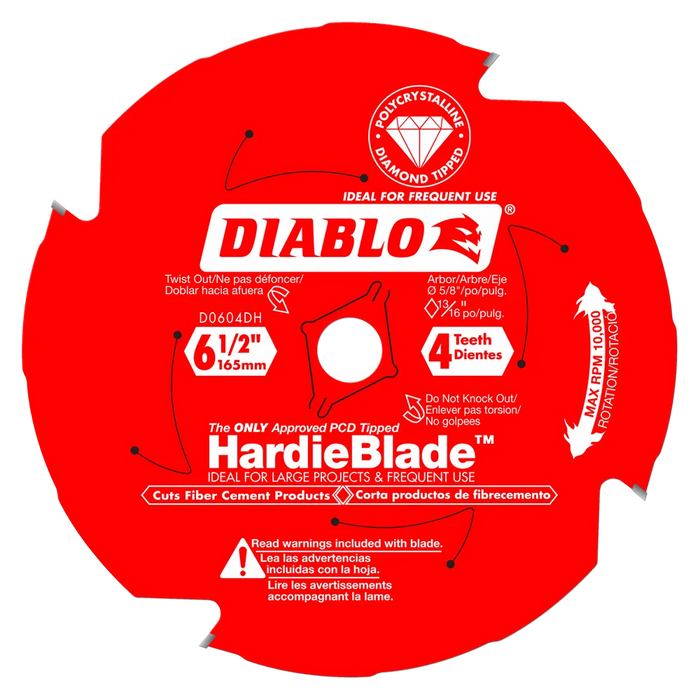 Diablo Tools D0604DH 6-1/2 in. x 4 Tooth Fiber Cement