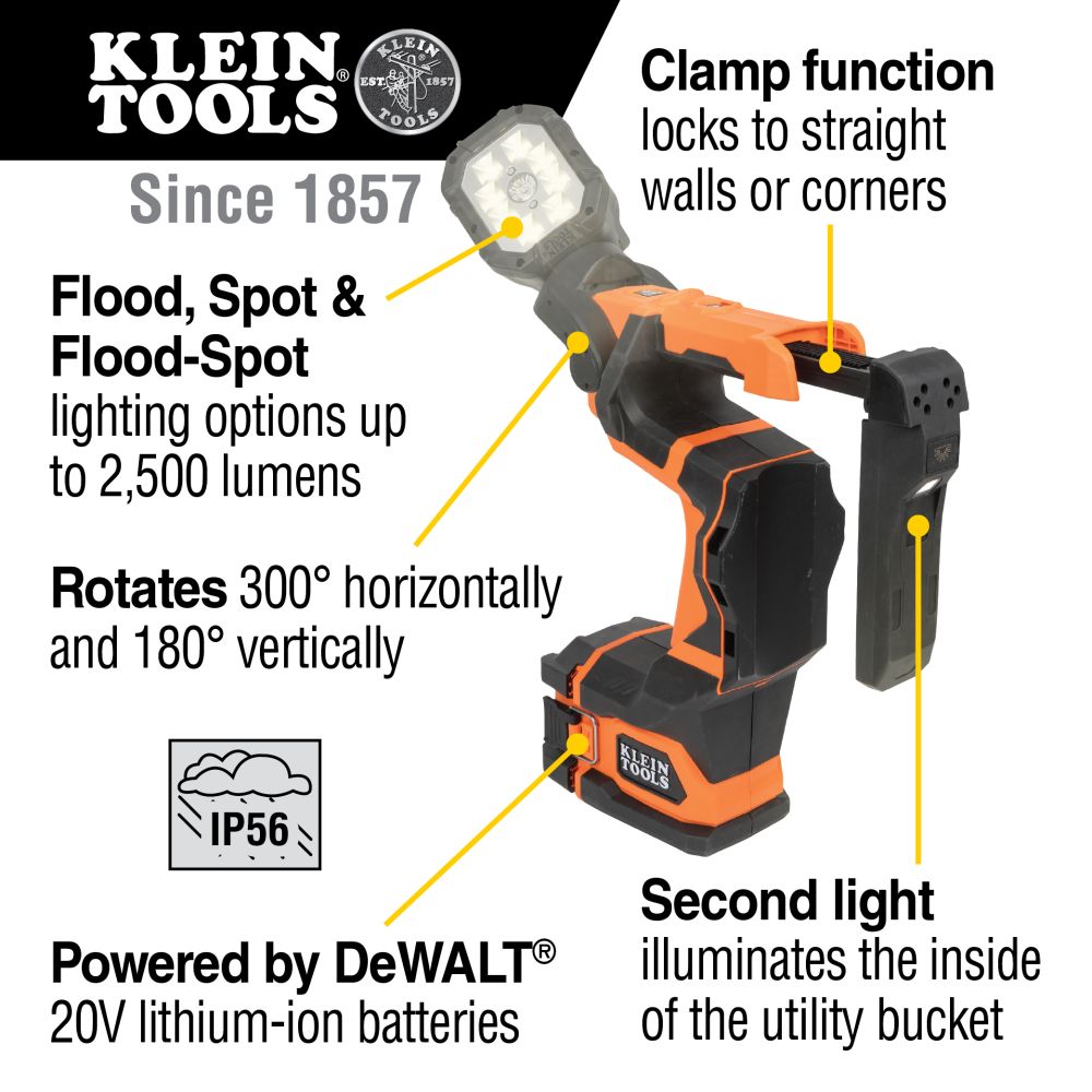 Klein Tools BAT20UBL Cordless Utility LED Light (Tool Only) - Edmondson Supply