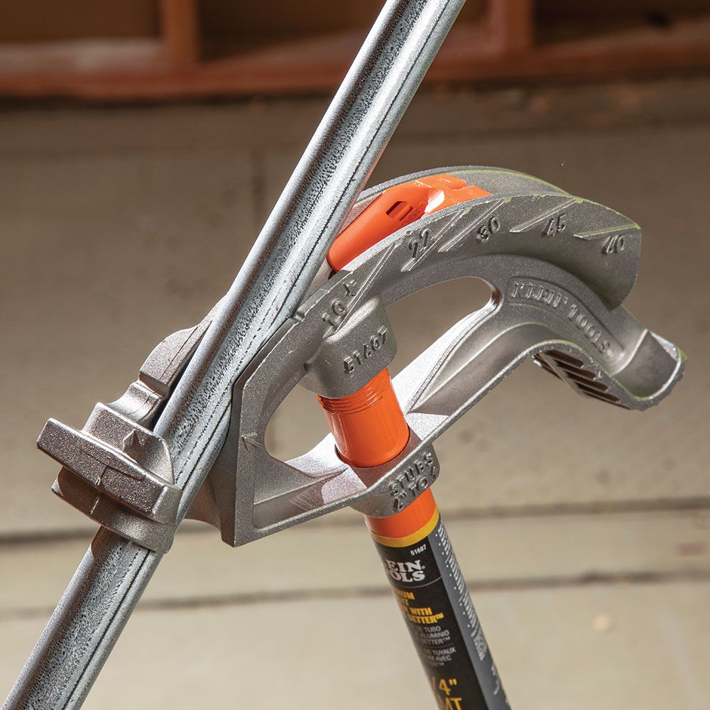 Klein Tools 51606 Aluminum Conduit Bender Full Assembly, 1/2-Inch EMT with Angle Setter™ - Edmondson Supply