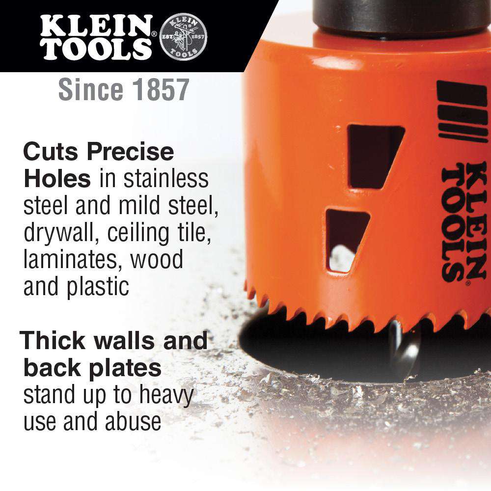 Klein Tools 31944 Bi-Metal Hole Saw, 2-3/4-Inch - Edmondson Supply