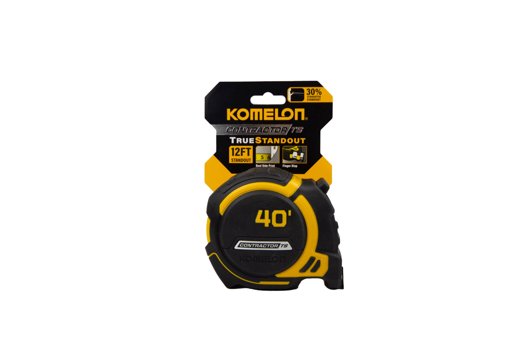 Komelon 93440 40' X 1.25" Contractor TS, 12ft True Standout Tape Measure