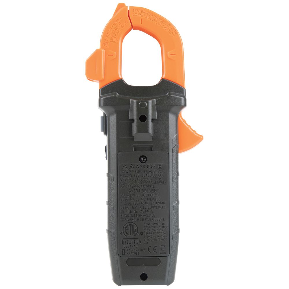 Klein Tools CL120 Digital Clamp Meter, AC Auto-Ranging 400 Amp - Edmondson Supply