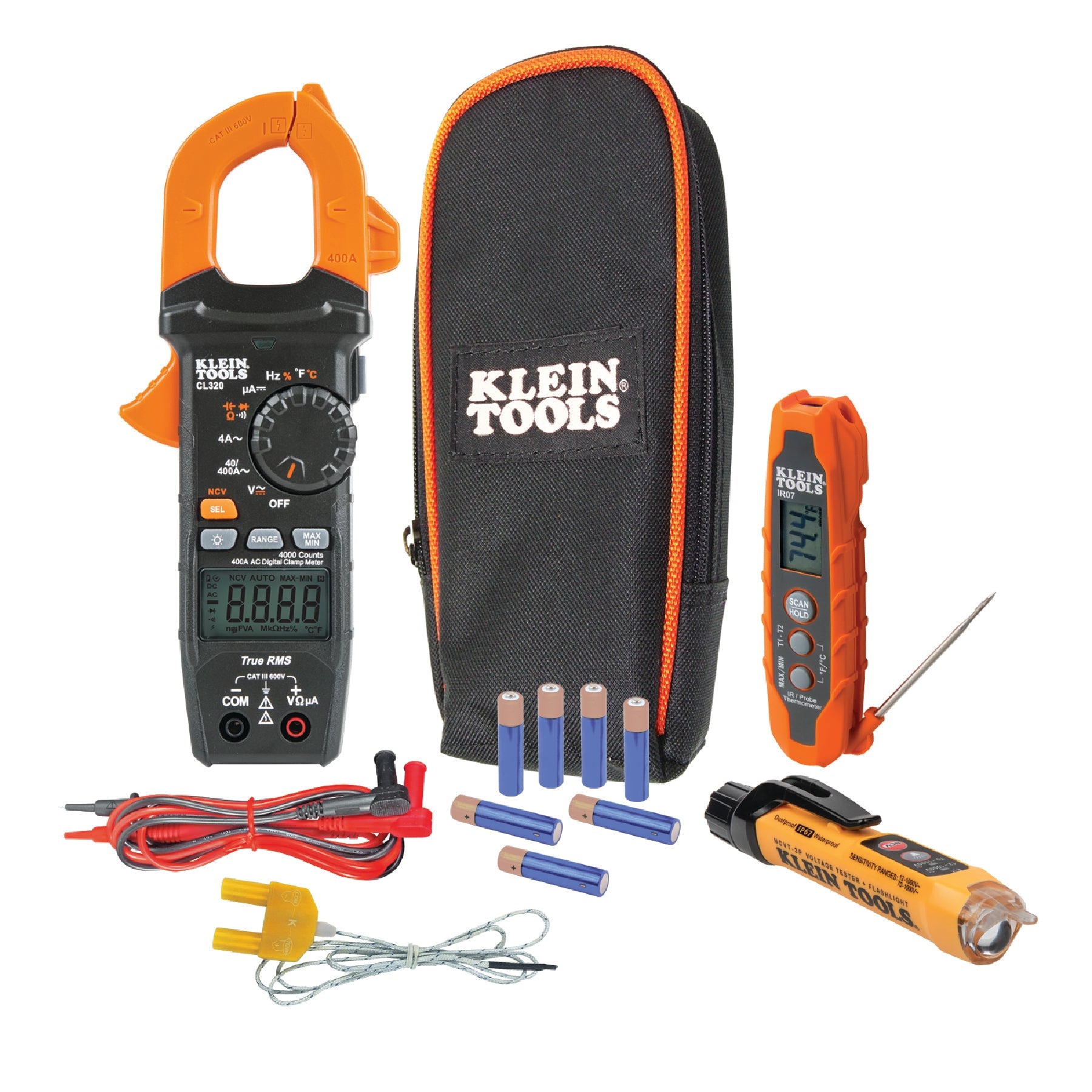 Klein Tools CL320KIT HVAC Digital Clamp Meter Electrical Test Kit - Edmondson Supply