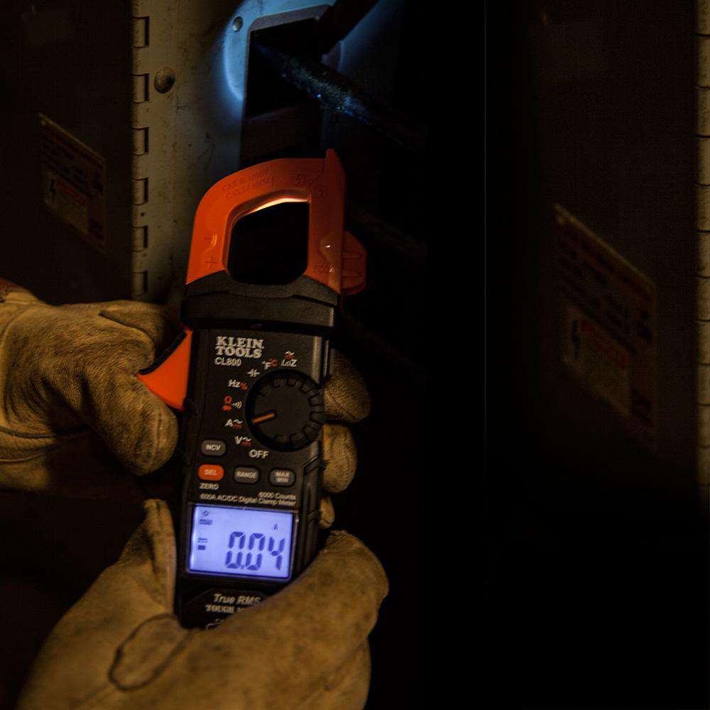 Klein Tools CL800 Digital Clamp Meter, AC/DC Auto-Ranging, 600A, TRMS - Edmondson Supply