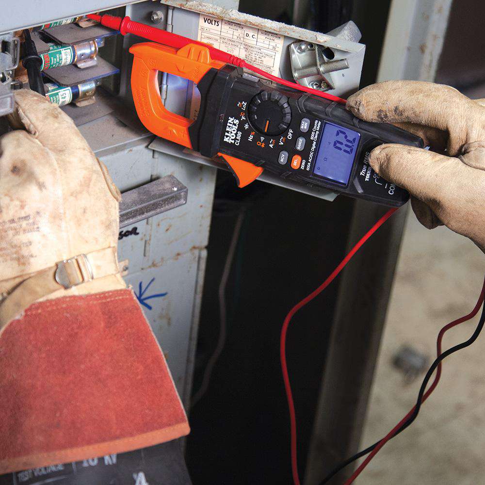 Klein Tools CL800 Digital Clamp Meter, AC/DC Auto-Ranging, 600A, TRMS - Edmondson Supply