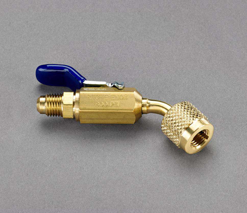 Ritchie Yellow Jacket 93843 45° 1/4" Compact Ball Valve Adapter - Edmondson Supply