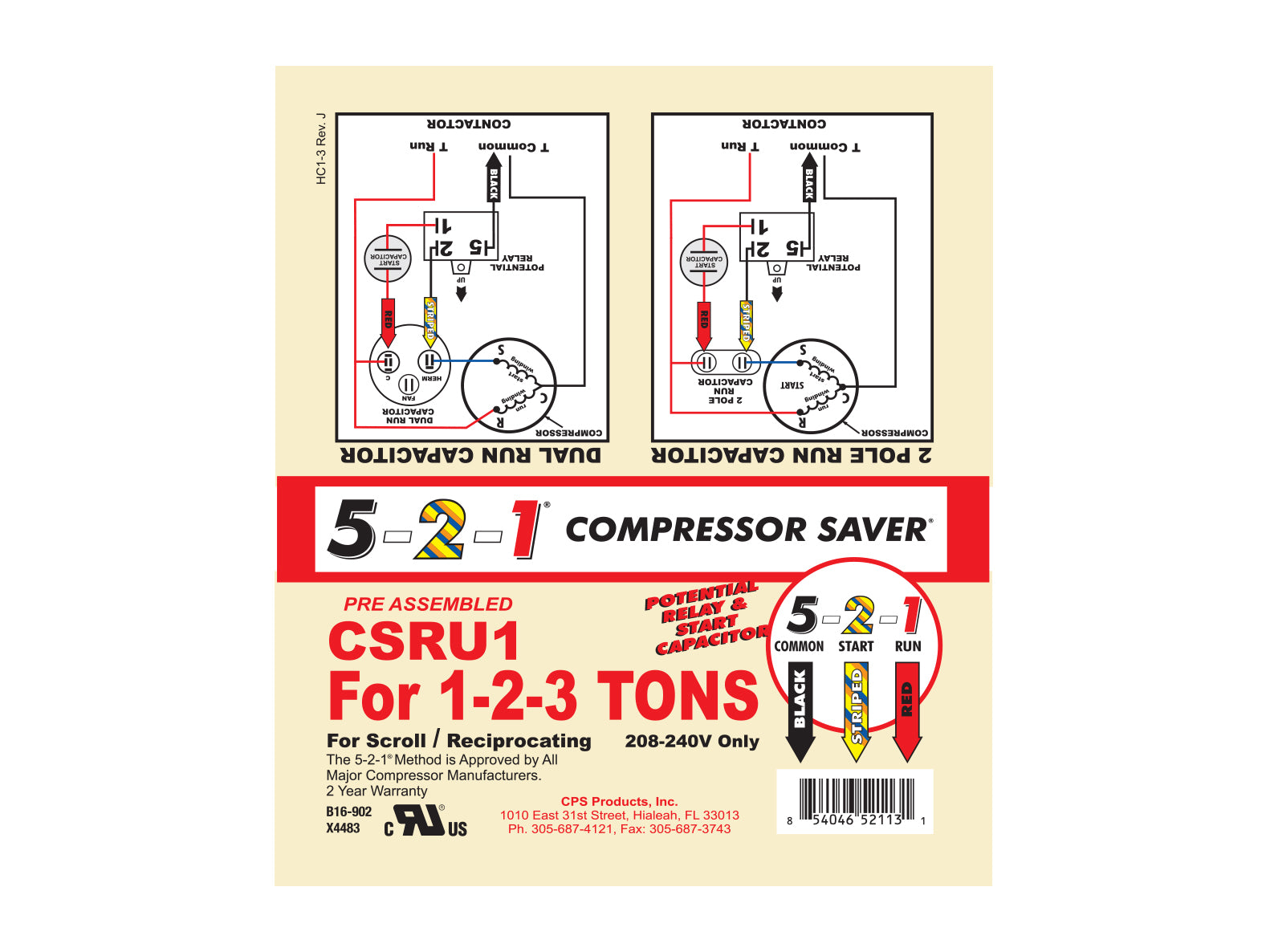 5-2-1 CSRU1 Compressor Saver, 1 to 3 Tons - Edmondson Supply