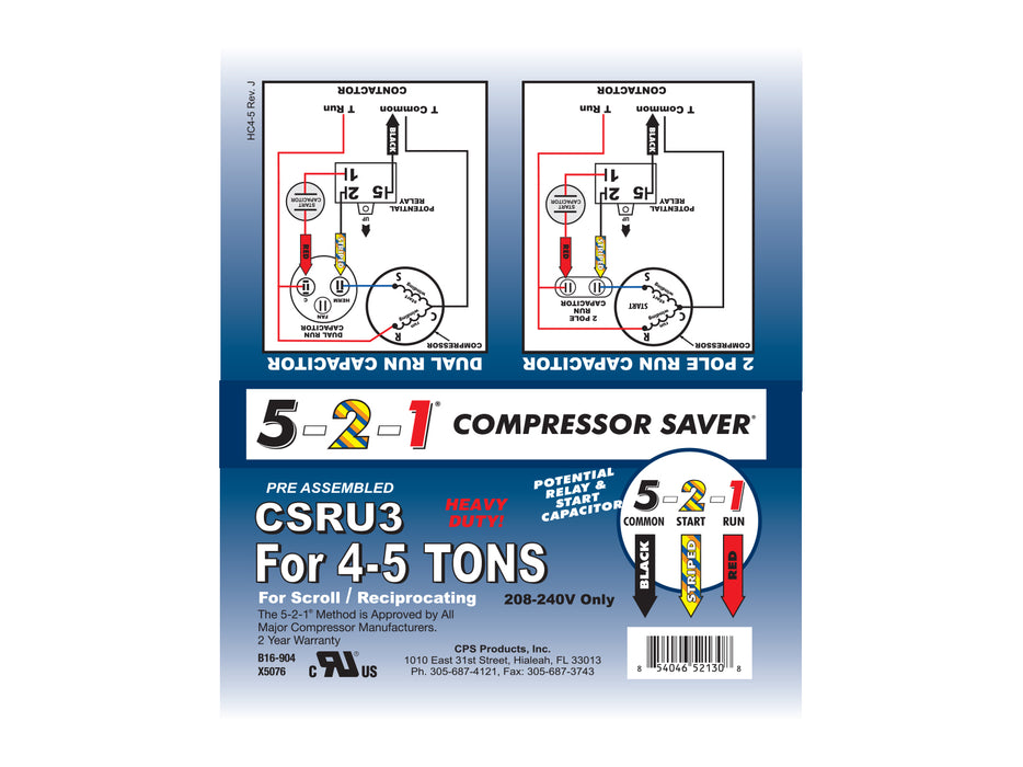 5-2-1 CSRU3 Compressor Saver, 4 to 5 Tons - Edmondson Supply