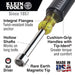 Klein Tools 630-7/16M 7/16-Inch Magnetic Tip Nut Driver 3-Inch Shaft - Edmondson Supply